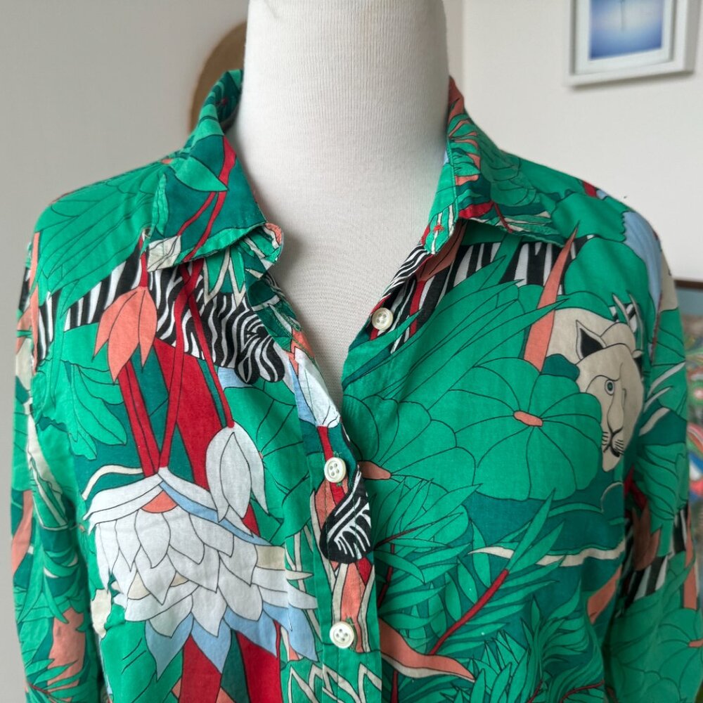 Talbot's Button-Up Lightweight Jungle Pattern Shirt S - Picture 2 of 9